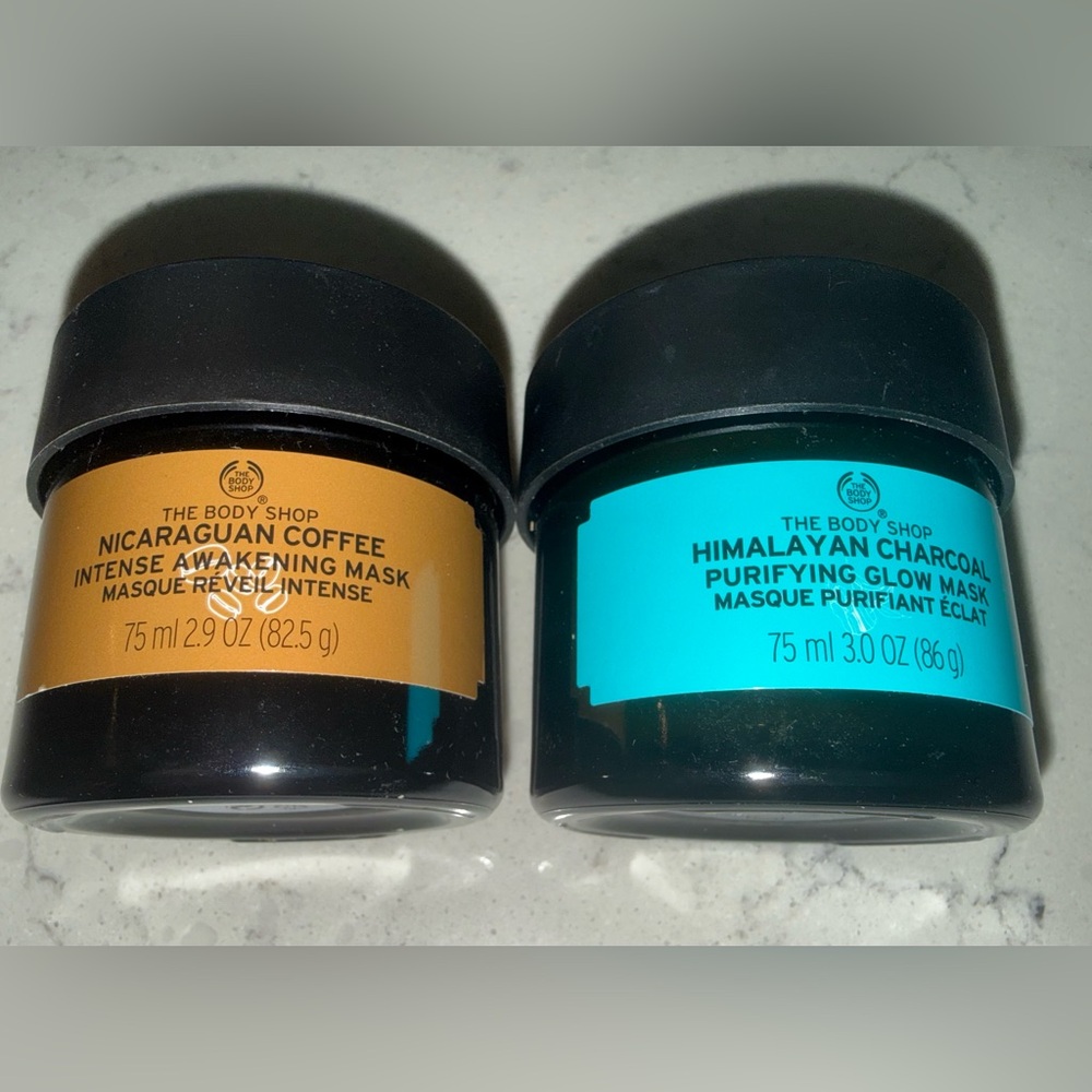 The Body Shop Nicaraguan Coffee Awakening Mask & Himalayan Charcoal Mask